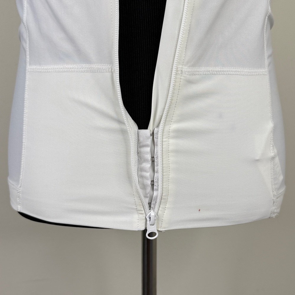 ALIGNMED Men’s White Postural Fitness Short Sleeve Zip-Up Top L - Picture 9 of 11
